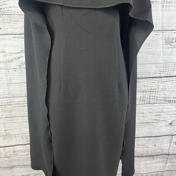 Trina Turk Los Angels Little Black Cape Dress size 2 Wedding Cocktail Evening - Picture 9 of 16